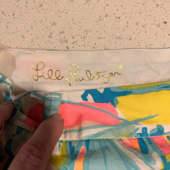 Lilly Pulitzer Blue and Pink Bermudas Shorts - Picture 3 of 4
